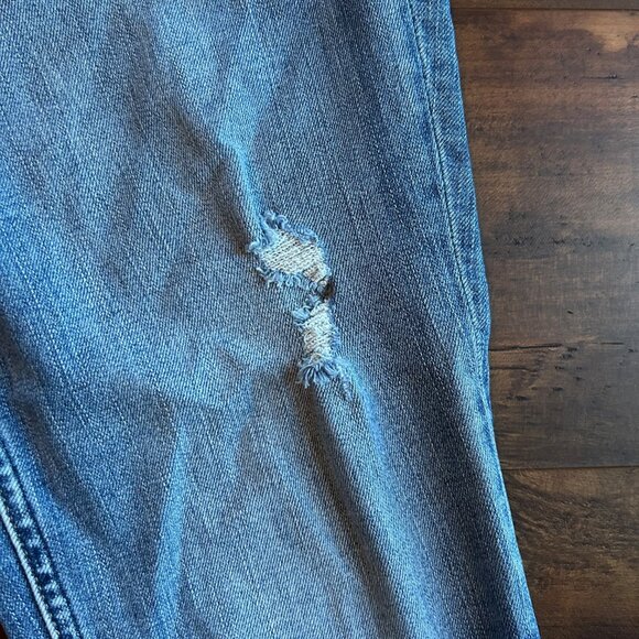 Silver Jeans Co. Women's Boyfriend Distressed Denim W27 L27 Med Wash Frayed Hem - Picture 5 of 7